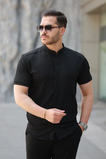 Erkek Hakim Yaka Kısa Kollu Gömlek resmi